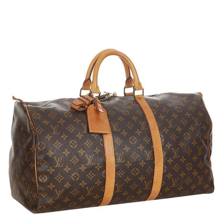 Pre Owned Louis Vuitton Monogram Canvas Keepall 50 Bag