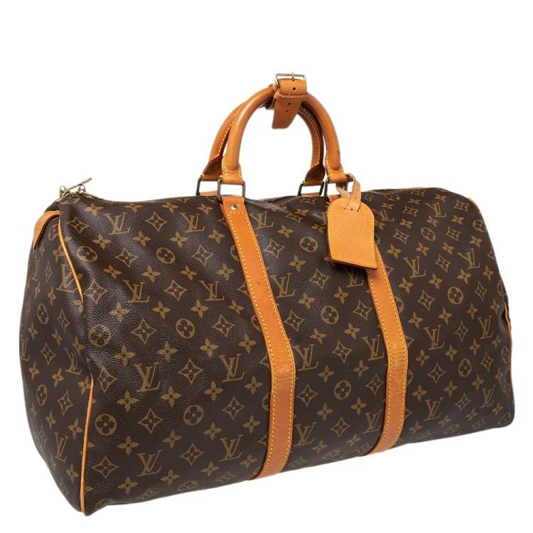 Pre Owned Louis Vuitton Monogram Canvas Keepall 50 Bag