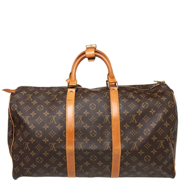 Pre Owned Louis Vuitton Monogram Canvas Keepall 50 Bag