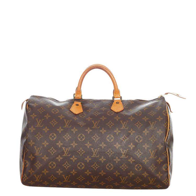 Pre Owned Louis Vuitton Monogram Canvas Speedy 40 Bag