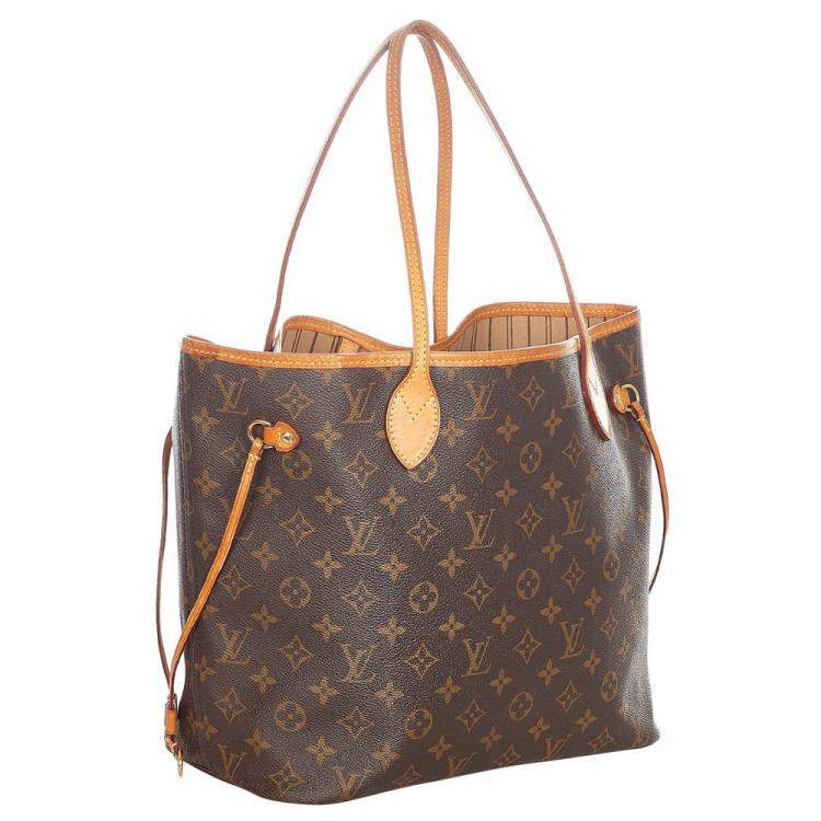 Louis Vuitton Brown, Pattern Print Monogram Trunks & Bags Neverfull mm w/ Pouch