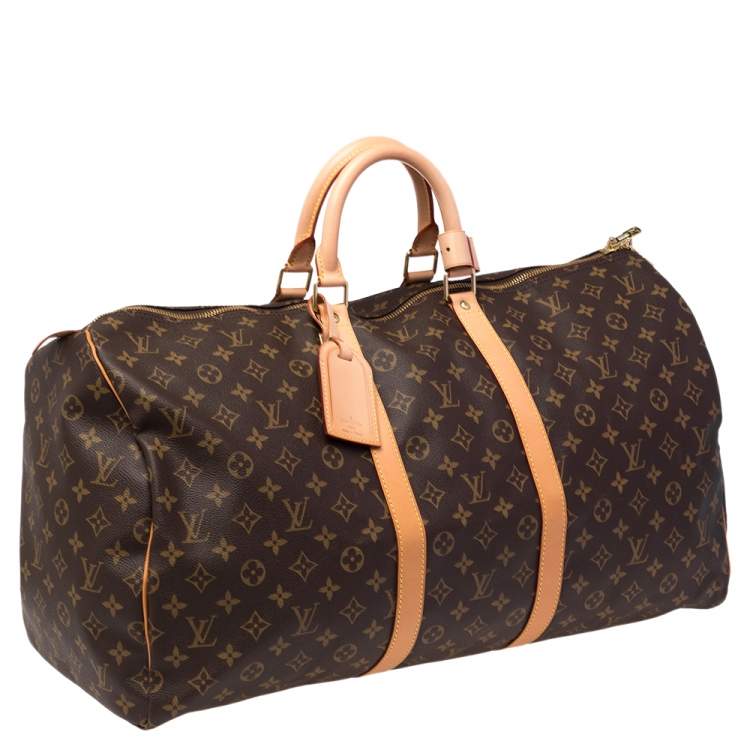 Pre Owned Louis Vuitton Monogram Canvas Keepall 55 bag