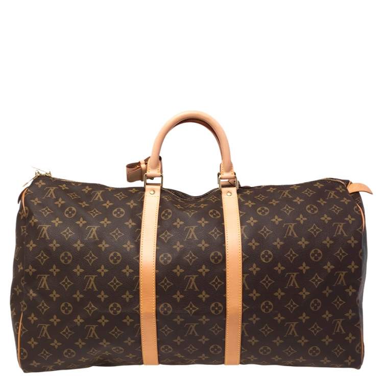 Pre Owned Louis Vuitton Monogram Canvas Keepall 55 bag