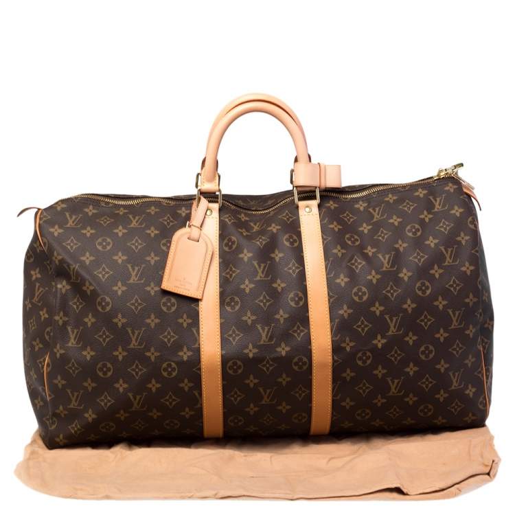 Pre Owned Louis Vuitton Monogram Canvas Keepall 55 bag