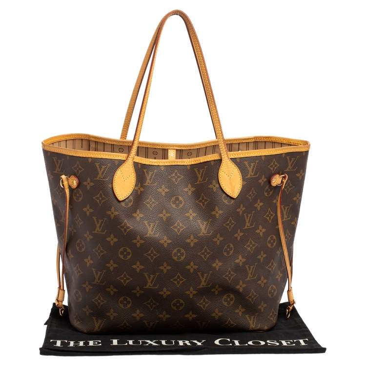 Pre Owned Louis Vuitton Monogram Canvas Neverfull MM Bag