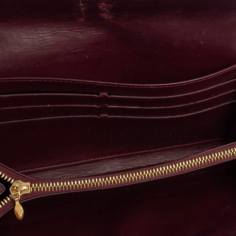 Louis Vuitton Sarah Monogram Vernis Leather Chain Wallet