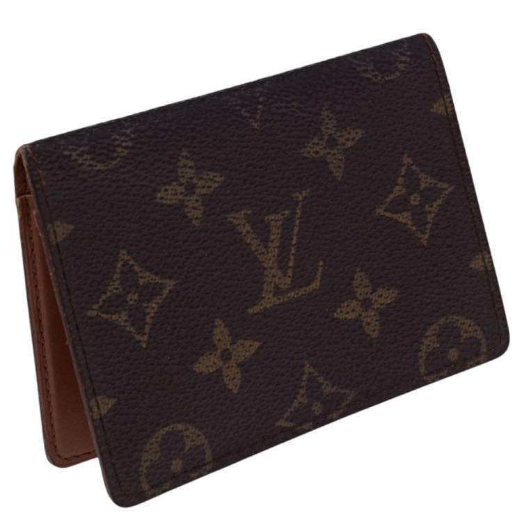Pre Owned Louis Vuitton Monogram Canvas ID Card Holder Wallet
