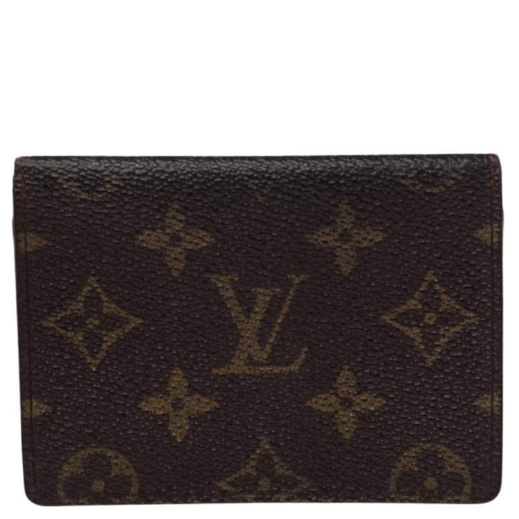Pre Owned Louis Vuitton Monogram Canvas ID Card Holder Wallet