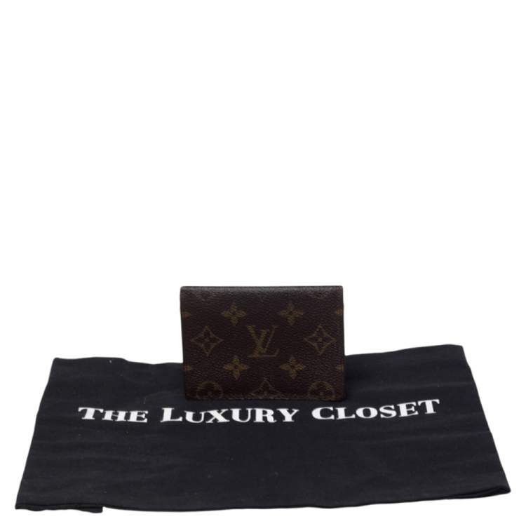 Pre Owned Louis Vuitton Monogram Canvas ID Card Holder Wallet