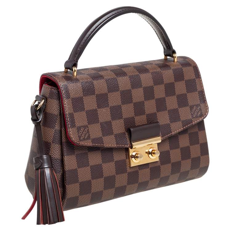 Pre Owned Louis Vuitton Damier Ebene Canvas Croisette Bag