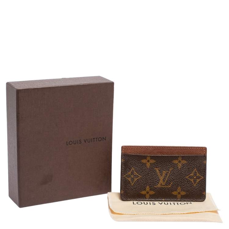 Pre Owned Louis Vuitton Armagnac Monogram Canvas Card Holder