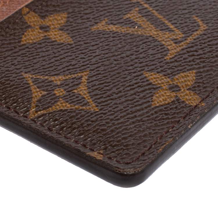 Pre Owned Louis Vuitton Armagnac Monogram Canvas Card Holder