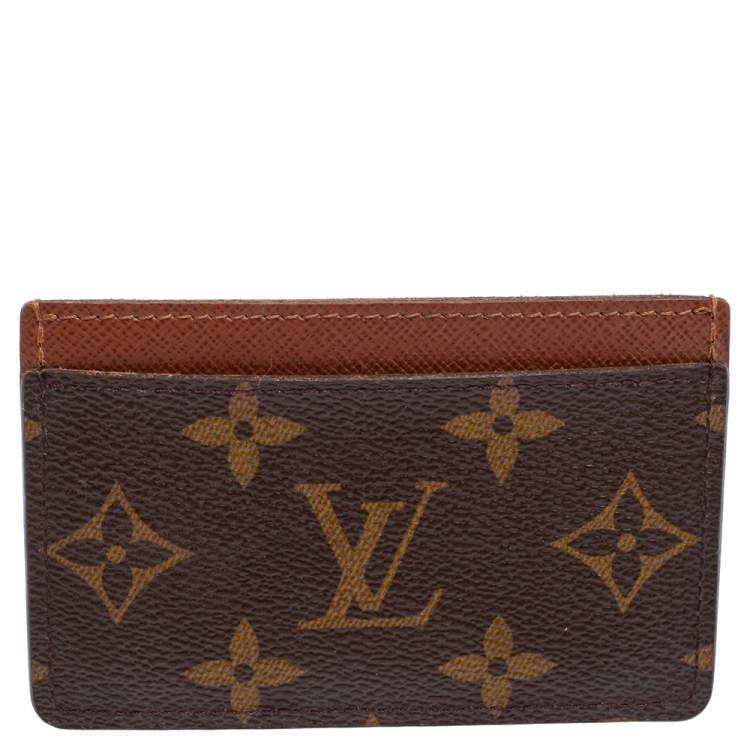 Pre Owned Louis Vuitton Armagnac Monogram Canvas Card Holder