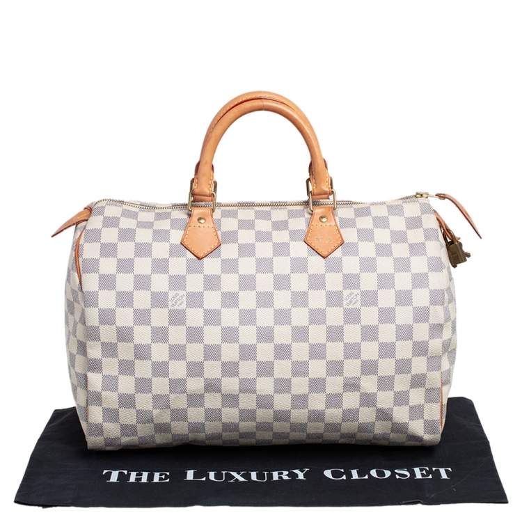 مملوكة مسبقًا Louis Vuitton Damier Azur Canvas Speedy 35 Bag