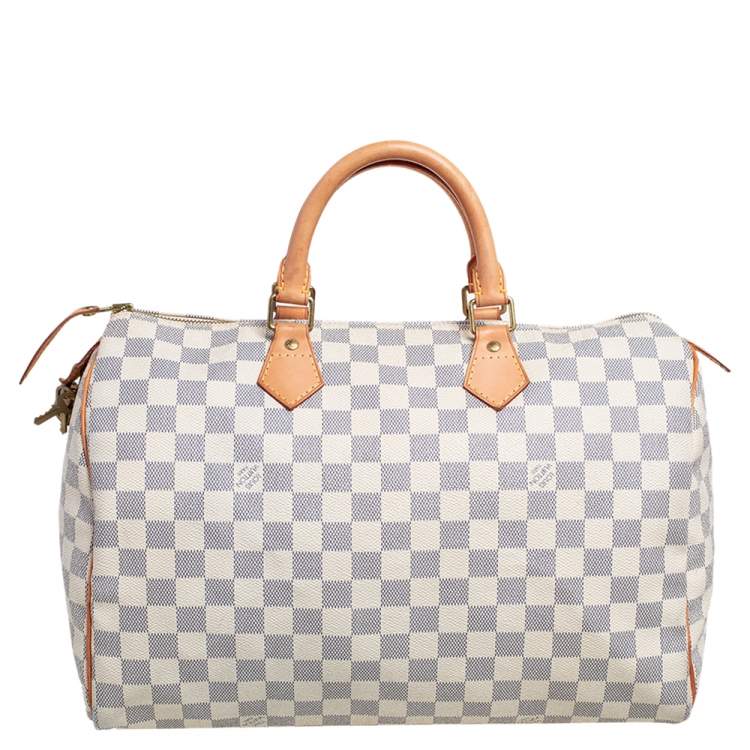 مملوكة مسبقًا Louis Vuitton Damier Azur Canvas Speedy 35 Bag