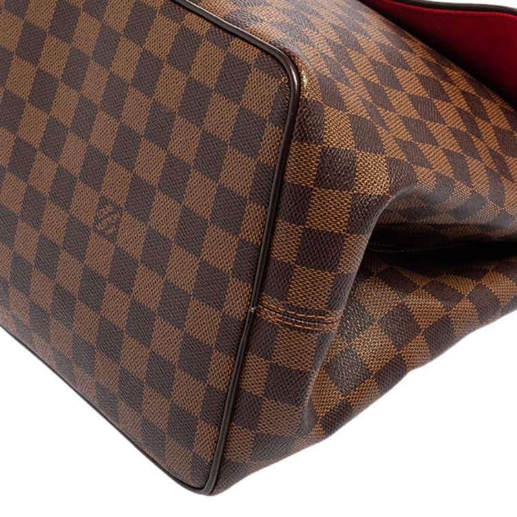 Pre Owned Louis Vuitton Damier Ebene Canvas Bergamo GM Bag