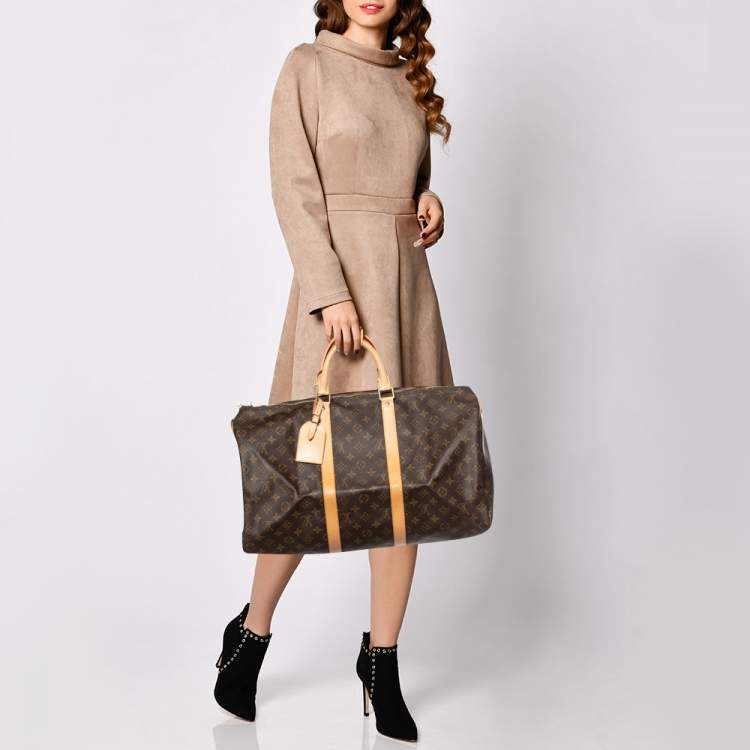 Pre Owned Louis Vuitton Monogram Canvas Keepall 50 Bag