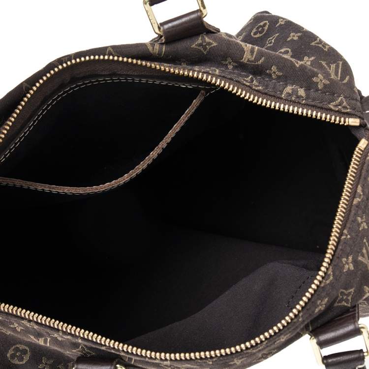 Pre Owned Louis Vuitton Fusain Monogram Canvas Mini Lin Speedy 30 Bag