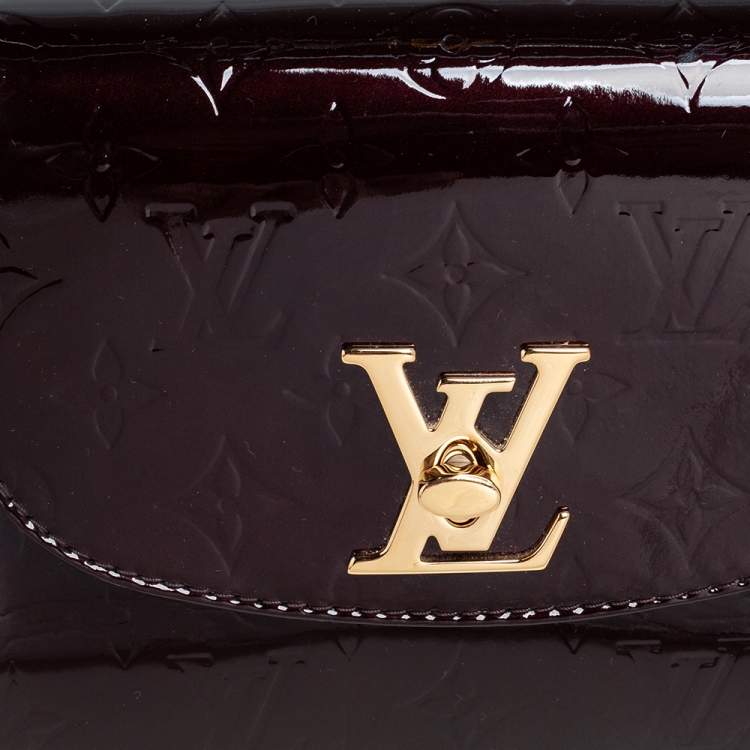 Pre Owned Louis Vuitton Amarante Monogram Vernis Pasadena Bag