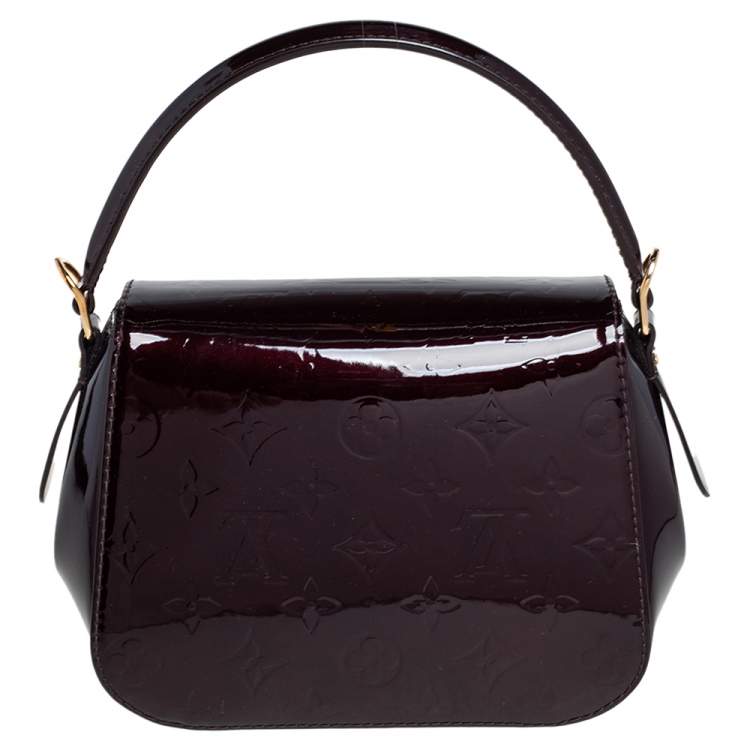 Pre Owned Louis Vuitton Amarante Monogram Vernis Pasadena Bag