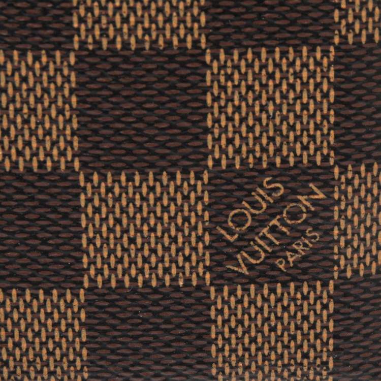 Pre Owned Louis Vuitton Damier Ebene Canvas Pince Money Clip Card Holder