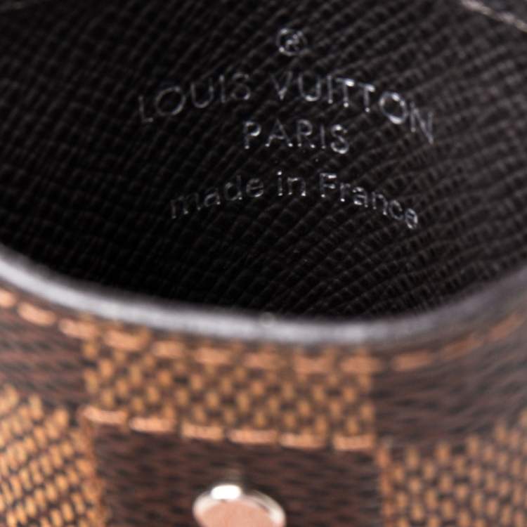 Pre Owned Louis Vuitton Damier Ebene Canvas Pince Money Clip Card Holder