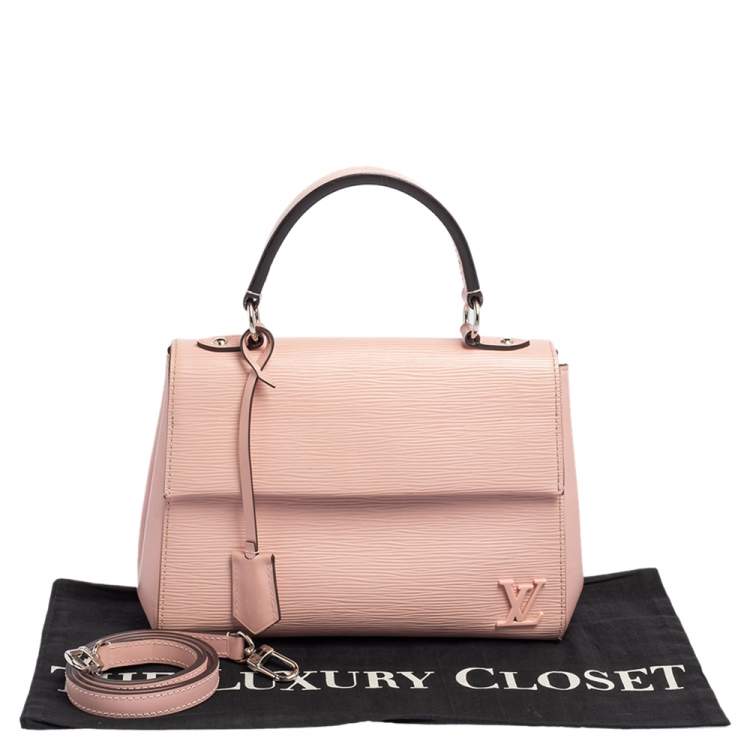 Pre Owned Louis Vuitton Rose Ballerine Epi Leather Cluny BB Bag