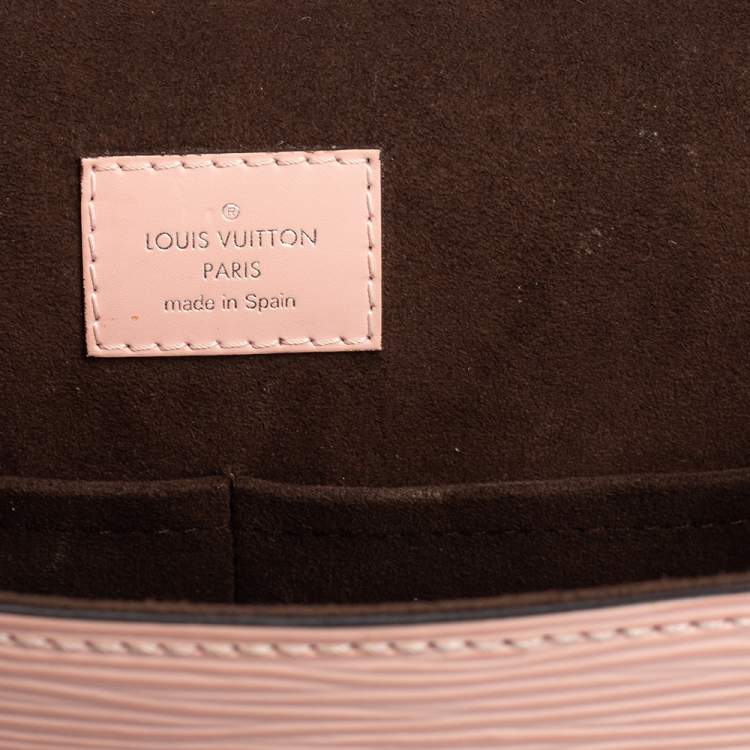Pre Owned Louis Vuitton Rose Ballerine Epi Leather Cluny BB Bag