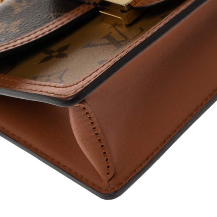 Pre Owned Louis Vuitton Monogram Reverse Canvas Dauphine Wallet on Chain