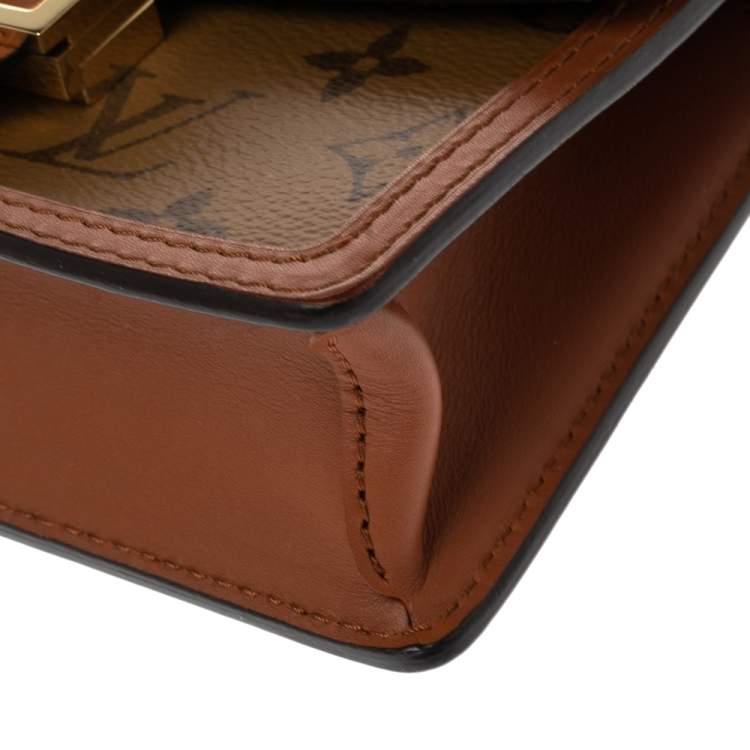 Pre Owned Louis Vuitton Monogram Reverse Canvas Dauphine Wallet on Chain