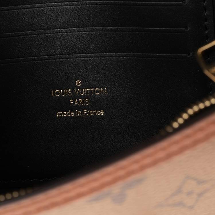 Pre Owned Louis Vuitton Monogram Reverse Canvas Dauphine Wallet on Chain