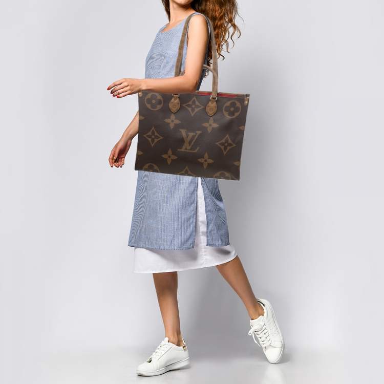 Louis Vuitton Tote OntheGo GM Bag Giant Reverse Monogram Tote Bag