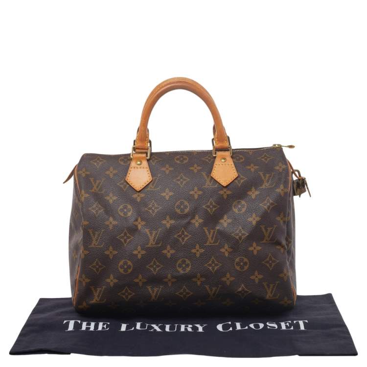 Pre Owned Louis Vuitton Monogram Canvas Speedy 30 Bag
