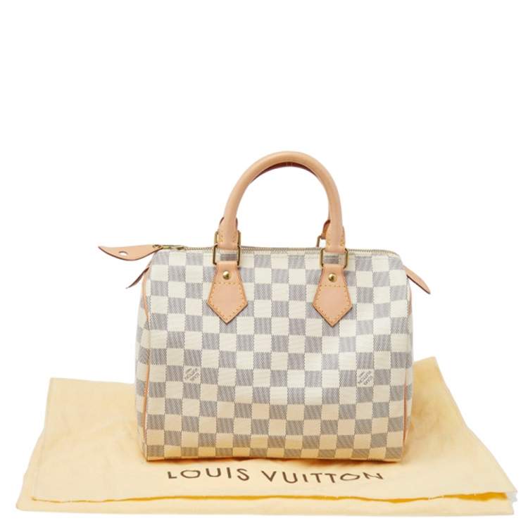 Pre Owned Louis Vuitton Damier Azur Canvas Speedy 25 Bag