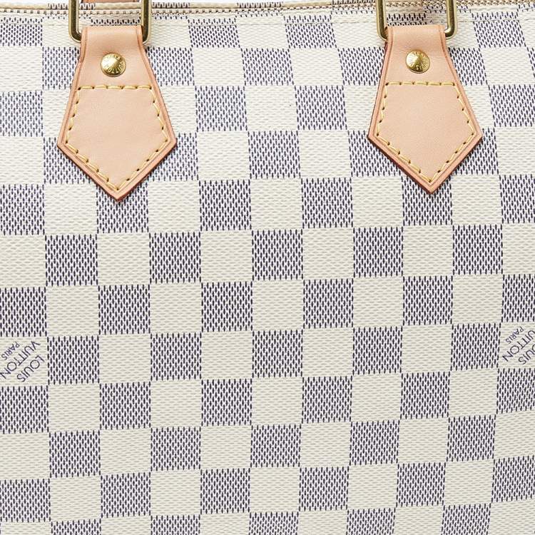 Pre Owned Louis Vuitton Damier Azur Canvas Speedy 25 Bag
