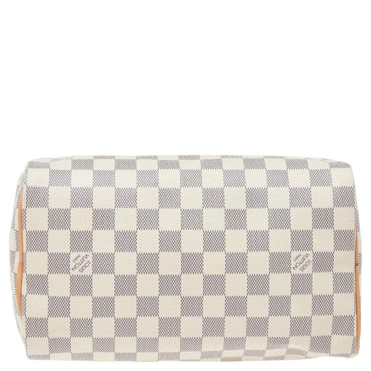 Pre Owned Louis Vuitton Damier Azur Canvas Speedy 25 Bag