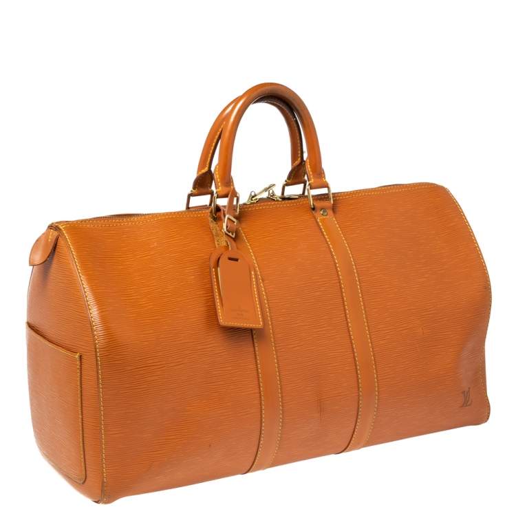 Pre Owned Louis Vuitton Cipango Gold Epi Leather Keepall 45 Bag