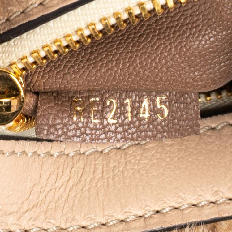 Pre Owned Louis Vuitton Dune Astrakhan and Leather Capucines BB Bag