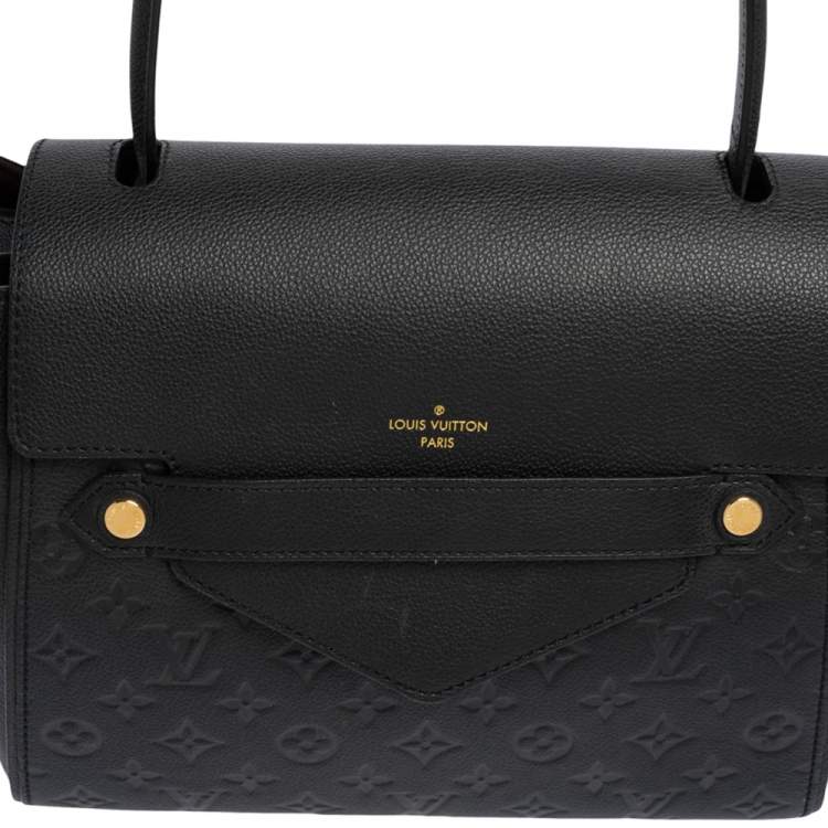 Pre Owned Louis Vuitton Black Monogram Empreinte Leather Trocadero Bag