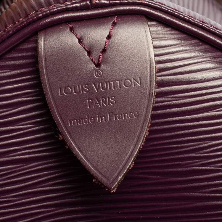 Pre Owned Louis Vuitton Cassis Epi Leather Speedy 30 Bag