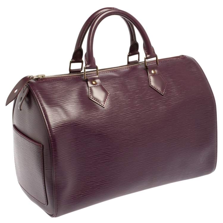 Pre Owned Louis Vuitton Cassis Epi Leather Speedy 30 Bag