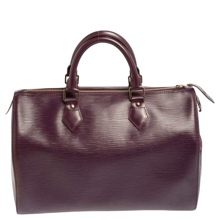 Pre Owned Louis Vuitton Cassis Epi Leather Speedy 30 Bag