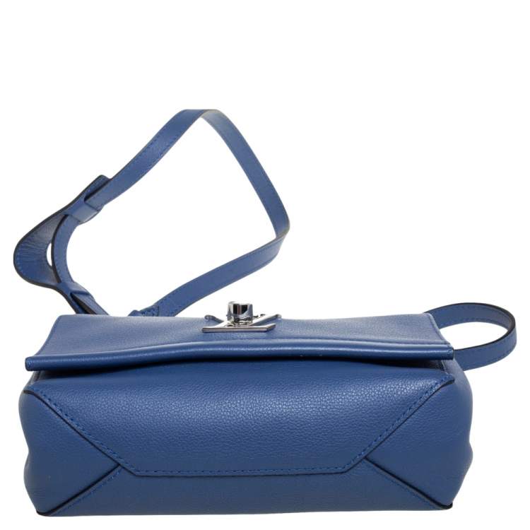Pre Owned Louis Vuitton Blue Leather Lockme II BB Bag