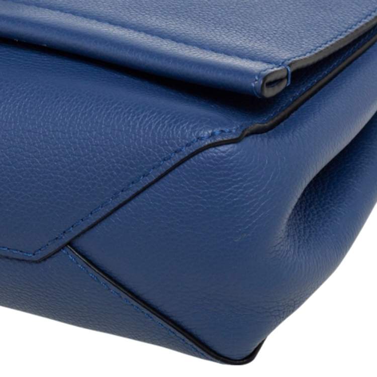Pre Owned Louis Vuitton Blue Leather Lockme II BB Bag