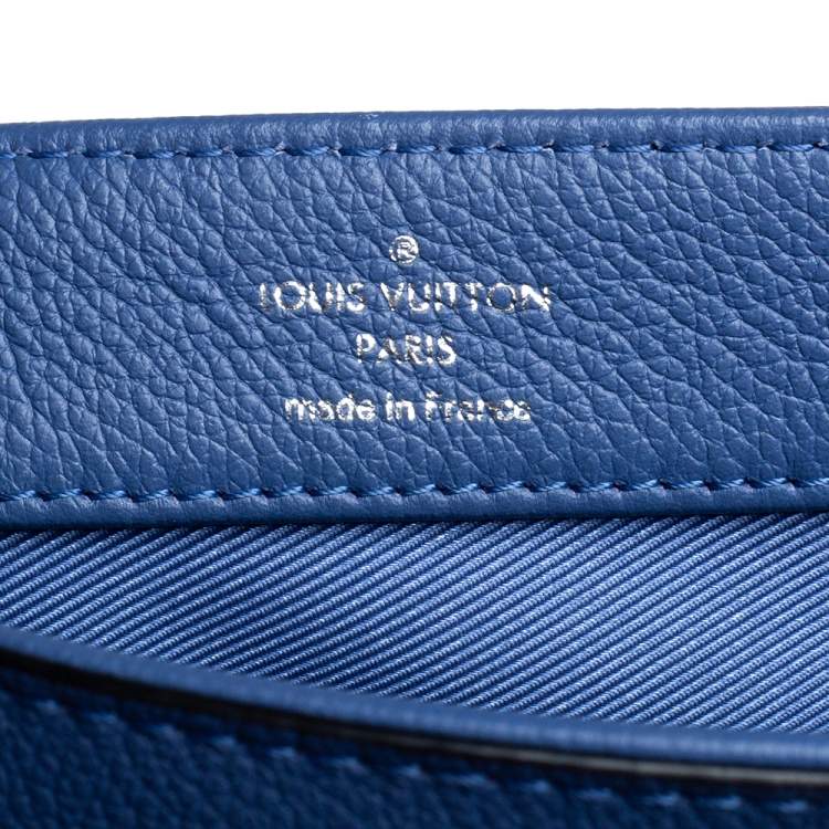Pre Owned Louis Vuitton Blue Leather Lockme II BB Bag