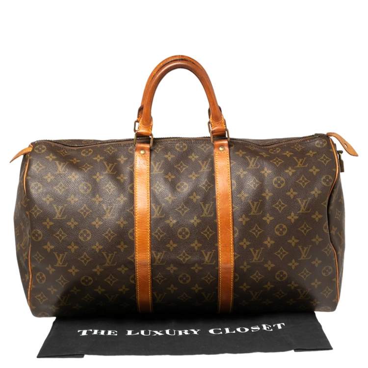 Pre Owned Louis Vuitton Monogram Canvas Keepall 50 Bag
