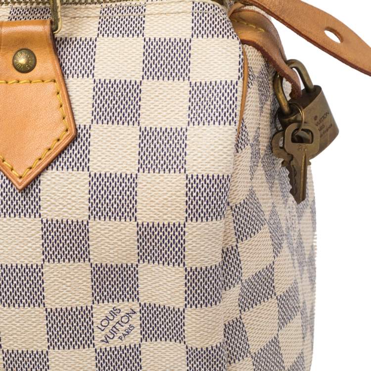 مملوكة مسبقًا Louis Vuitton Damier Azur Canvas Speedy 25 Bag