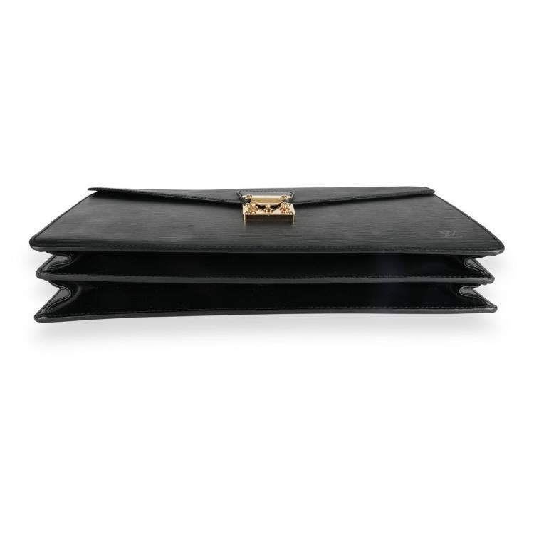 Pre Owned Louis Vuitton Black Epi Leather Serviette Conseiller Briefcase