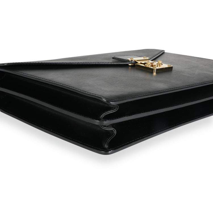 Pre Owned Louis Vuitton Black Epi Leather Serviette Conseiller Briefcase