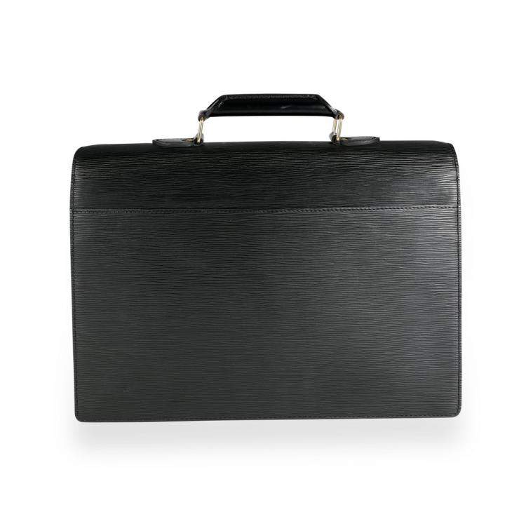 Pre Owned Louis Vuitton Black Epi Leather Serviette Conseiller Briefcase